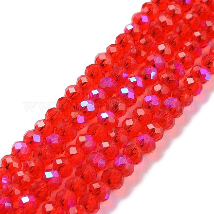 Chapelets de perles en verre électroplaqué EGLA-A034-T10mm-L05-1