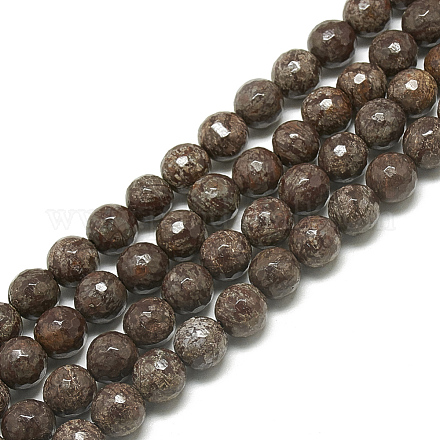 Chapelets de perles de flocon de neige en obsidienne naturelle G-S300-113-10mm-1