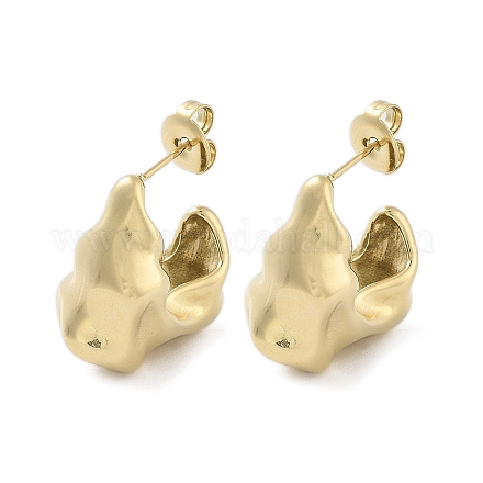 Серьги-гвоздики из нержавеющей стали 304 с ионным покрытием (IP) EJEW-P258-44G-1