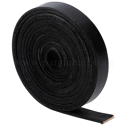 GORGECRAFT Black Genuine Leather Strips 0.5