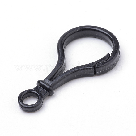 Opaque Solid Color Bulb Shaped Plastic Push Gate Snap Keychain Clasp Findings KY-R006-13-1