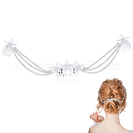 Сплавочная гребенка со стразами для волос &nbsp;MRMJ-WH2007-031P-1