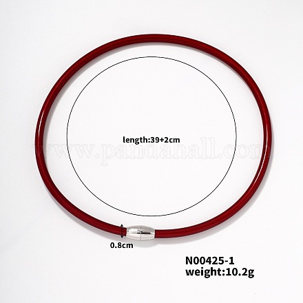 Простые силиконовые колье-чокеры в стиле хип-хоп-рок с магнитной застежкой EI0010-1-1