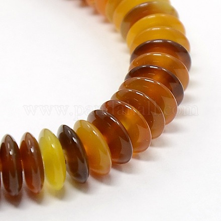 Natural Agate Rondelle Bead Strands G-N0073-2x4mm-24-1