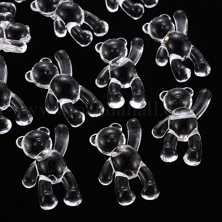Abalorios de acrílico transparentes MACR-S373-01B-205-1