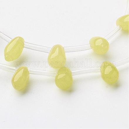 Chapelets de perles de jade naturel G-D841-01-1