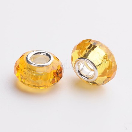 76 Faceted Glass European Large Hole Beads GPDL-F009-08-1