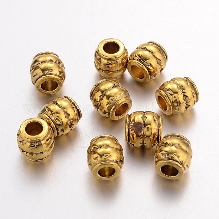 Perles de baril en alliage de style tibétain à gros trous X-GLF0929Y-NF-1
