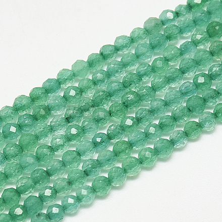 Chapelets de perles de jade blanche naturelle G-S300-119F-2mm-1