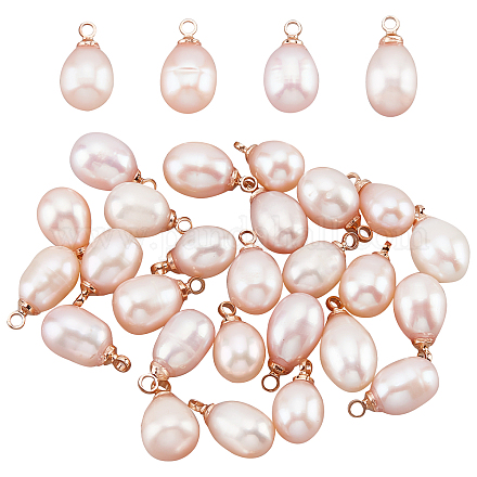 Nbeads encantos de perlas naturales PEAR-NB0001-45-1
