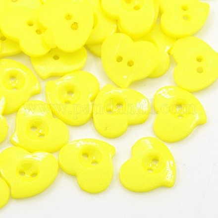 Boutons acryliques de cœur  X-BUTT-E086-D-03-1
