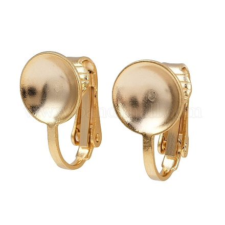 Латунные серьги с клипсами KK-P310-27B-G-1