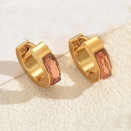 Прямоугольные серьги-кольца из нержавеющей стали DP2427-1-1