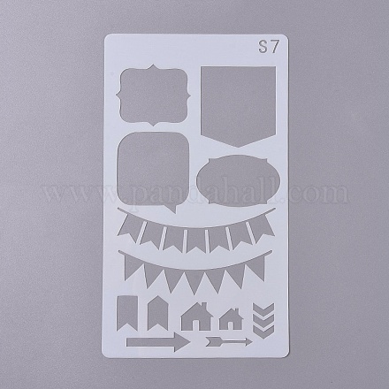 Stencil di disegno di plastica DIY-WH0155-18-1