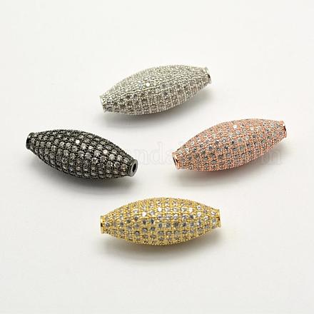 Perles de zircone cubique micro pave en Laiton ZIRC-F059-01-1