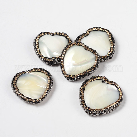 Perles de nacre blanche naturelle RB-H312-02-1