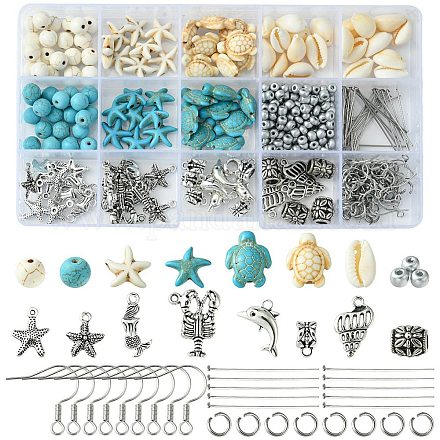 Набор для изготовления серег на тему океана своими руками&nbsp;DIY-FS0005-54-1