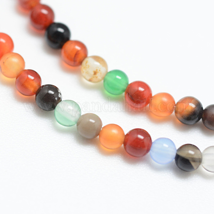 Natural Agate Bead Strands G-R172-2mm-22-1