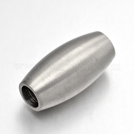 Barrel 304 Stainless Steel Matte Surface Magnetic Clasps STAS-N065-66-1