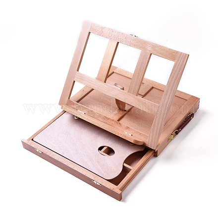 Cajas de almacenamiento de madera multifunción portátiles DIY-WH0157-05-1
