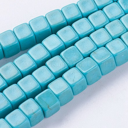 Synthetic Turquoise Beads Strands G-E456-01-4mm-1