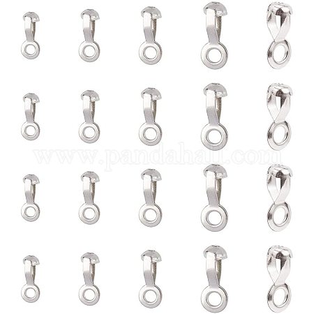 NBEADS 70 Pcs Ball Chain Pull Loop Connectors, 2.4mm/3mm/4.5mm/6mm Ball  Chain Ceiling Fan Lamp Pull Loop Stainless Steel Chain Connectors Jewelry  Clasp Findings For Bracelets Necklace DIY Art Making 
