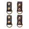 Belt Keeper with Key Holder Making Kit, Including Tactical Double Snap Belt Keepers, Iron D Rings, Antique Bronze, Belt Keepers: 182x26.5x8mm, 4pcs; D Rings: 26.5x34x3.8mm, 4pcs