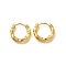 Ion Plating(IP) 304 Stainless Steel Hoop Earrings, Twist, Golden, 13.5x15.5x2.5mm