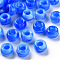 Acrylic European Beads, Imitation Gemstone, Large Hole Beads, Rondelle, Blue, 11x8mm, Hole: 5mm, about 650pcs/500g