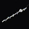 Electroplate Glass and Acrylic Rhinestone Beads Strands, Mixed Shapes, for Jewelry Making, Faceted, Clear, 5.5~6x4~5mm, Hole: 1.2mm, about 33pcs/strand, 6.97~7.28''(17.7~18.5cm)