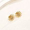 Elegant Stainless Steel Flower Stud Earrings, with Imitation Pearl, Real 18K Gold Plated, 18mm