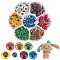 210Pcs 7 Colors Plastic Craft Eyes, Eyes Cabochons, for Doll Making, Half Round, Mixed Color, 10x3.5mm, 30pcs/color