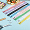 Garment Accessories, including Nylon Lace Zipper and Zinc Alloy Domestic Sewing Machine Presser Foot, Mixed Color, 34x2.4cm