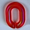 Transparent Acrylic Quick Link Connectors, AB Color Oval Links, Red, 19x14mm
