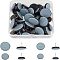40Pcs 4 Styles Iron Furniture Feet Nail, Furniture Glides for Chairs, Tables, Flat Round, Platinum, 10pcs/style