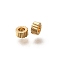 Brass Beads, Cadmium Free & Nickel Free & Lead Free, Flat Round, Real 18K Gold Plated, 4x2mm, Hole: 1.8mm