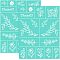 Self-Adhesive Silk Screen Printing Stencil, for Painting on Wood, DIY Decoration T-Shirt Fabric, Turquoise, Floral Pattern, 28x22cm