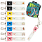OLYCRAFT 8pcs Bohemian Theme Name Tags 5.1x0.8 Inch PU Leather Cotton Name Tags Personalized Name's Hooks Rainbow Clouds Labels Moon Sun Name's Tag for Backpacks Water Bottles Umbrellas Luggage