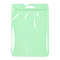 Macaron Color Plastic Yin-yang Zip Lock Bags, Resealable Bags, Self Seal Bags, Top Seal, Rectangle, Pale Green, 23.9x15.9x0.15cm, Unilateral Thickness: 2 Mil(0.05mm)