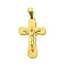 PVD Vacuum Plating 304 Stainless Steel Pendants, Crucifix Cross Charm, Golden, 39.5x25x5.5mm, Hole: 9.5x4.5mm
