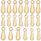 20Pcs 2 Styles Brass Charms, Chain Extender Drop, Long-Lasting Plated, Teardrop, Real 18K Gold Plated, 12.5~15x4~5mm, Hole: 2~2.3mm, 10pcs/style