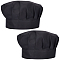 2Pcs Adjustable Polycotton Chef Hat, Black, 290x180x1mm