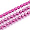 Iron Rhinestone Cup Chains, with Spool, Fuchsia, 2x2x2mm, about 29.99 Feet(9.14m)/Roll