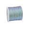 Jewelry Braided Thread Metallic Cords, Polyester Cord, Colorful, 12-Ply, 0.8mm, about 27.34 Yards(25m)/Roll