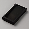 Natural Stone Inkstone, for Grinding Ink, Rectangle, Black, 13.4x7.4x2cm