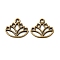 Tibetan Style Alloy Charms, Lotus, Cadmium Free & Lead Free, Antique Bronze, 14x16x1.5mm, Hole: 1.5mm, about 1580pcs/1000g