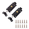 304 Stainless Steel Spring Locks Set, with Screws, Electrophoresis Black, 13.5~82.5x30~31.5x16~21mm, Hole: 3.5~4mm