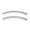 304 Stainless Steel Tube Beads, Curved Tube, Stainless Steel Color, 5x45x3mm, Hole: 1.8~2mm