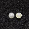 Pearlized ABS Cabochons, Flat Round, White, 3x1.5mm, 500pcs/bag