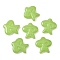 Handmade Lampwork Beads, Star, Yellow Green, 24.5x24.5x7.5mm, Hole: 1.2~1.4mm
